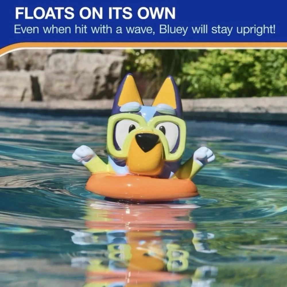 SwimWays Bluey Floatin' Figures - Blue and Orange Swim with Bluey! 😍 New in Box